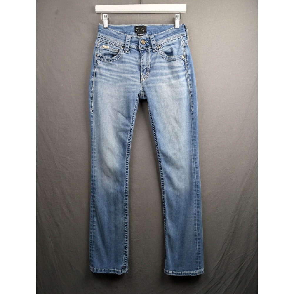 Buckle Men Straight Jeans Light Blue Wash